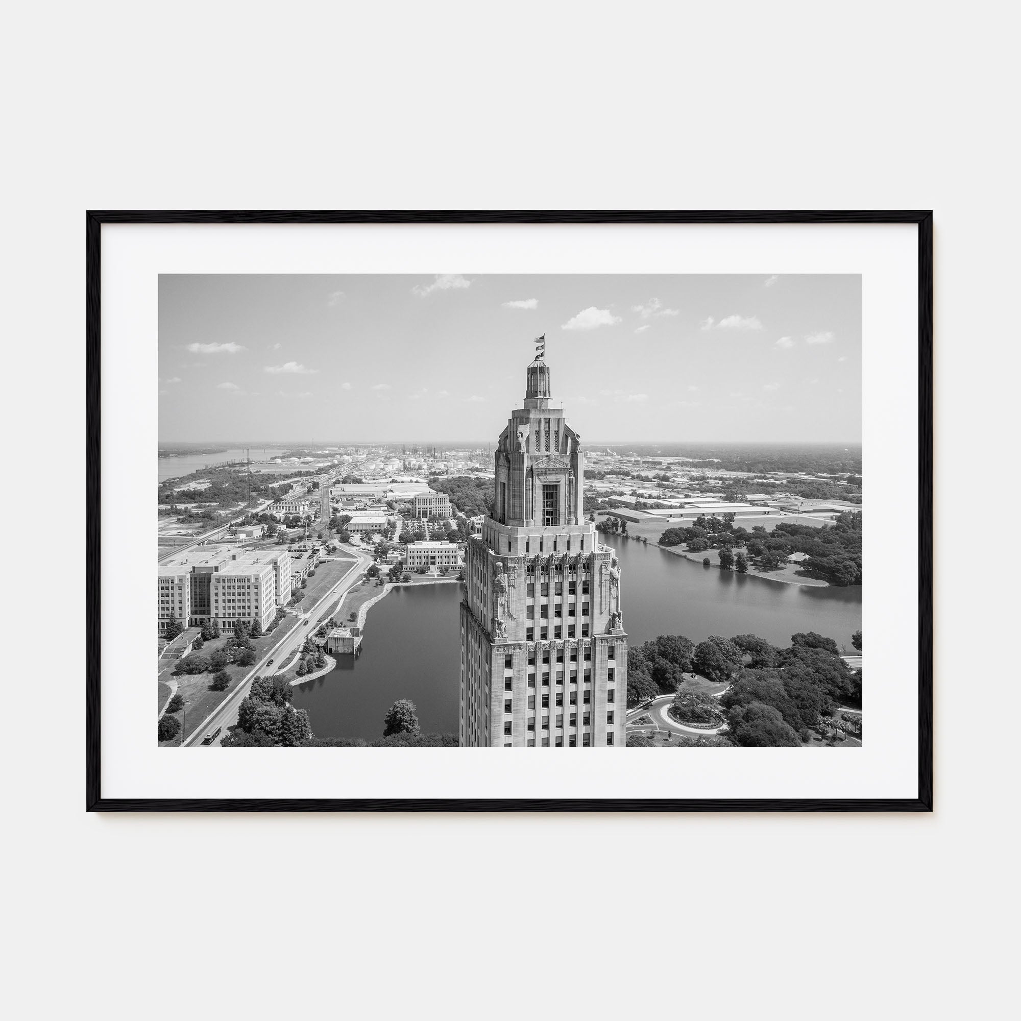 Baton Rouge Landscape B&W Poster