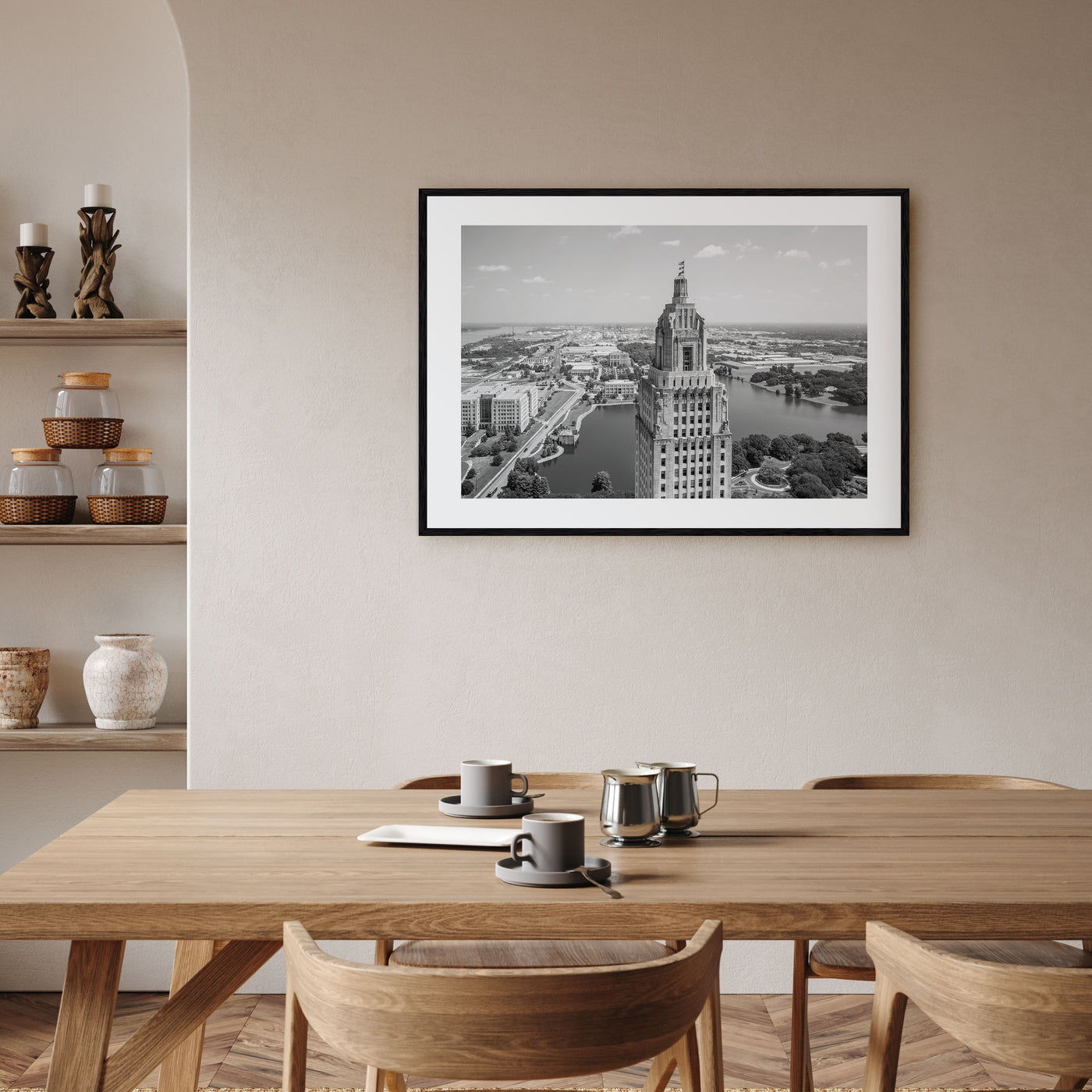 Baton Rouge Landscape B&W Poster