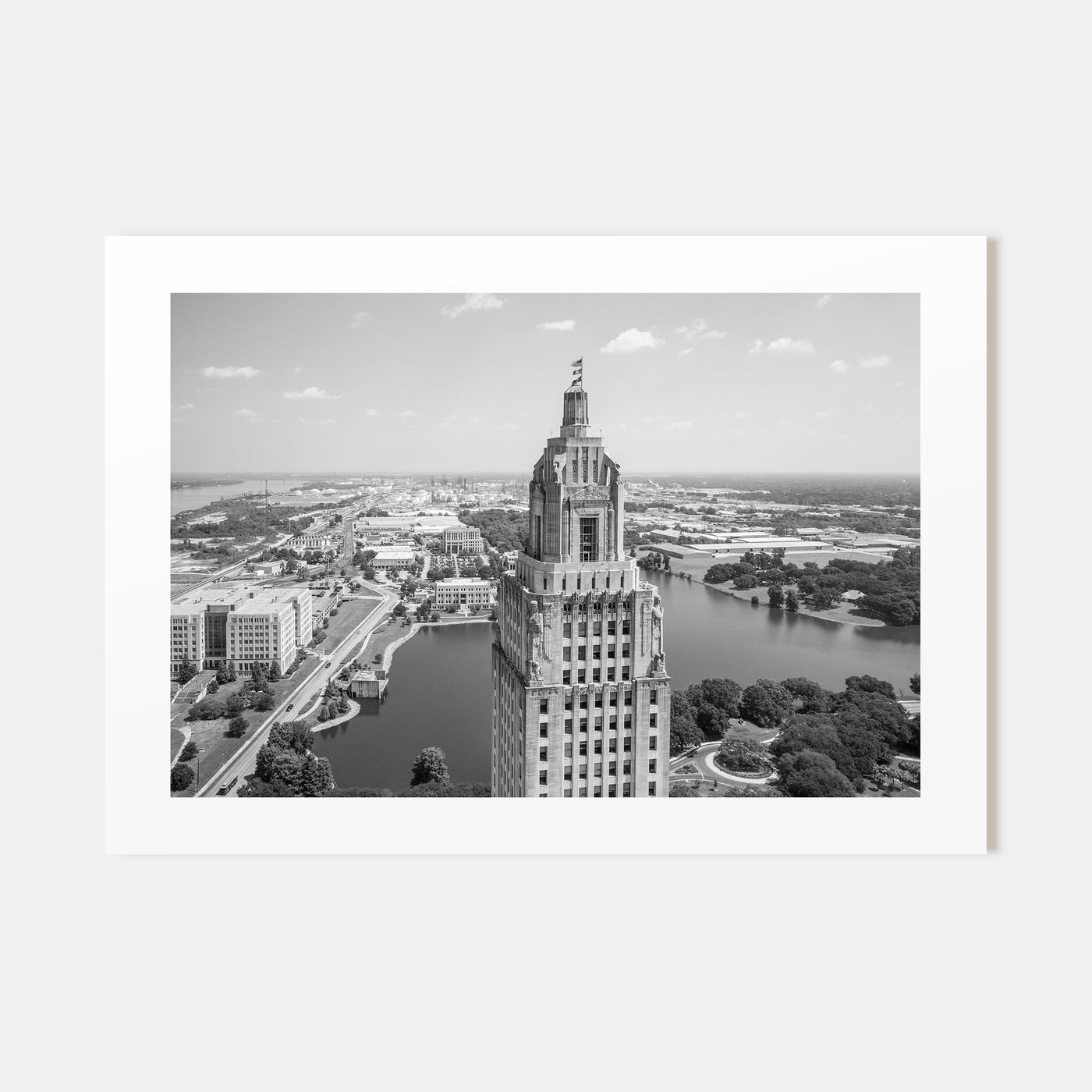 Baton Rouge Landscape B&W Poster