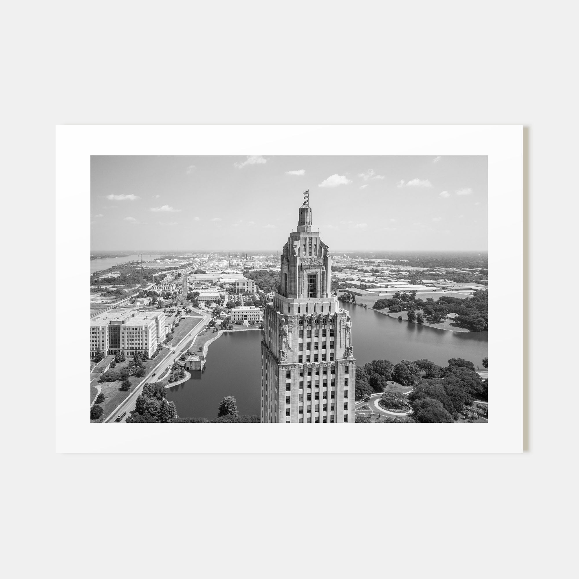 Baton Rouge Landscape B&W Poster