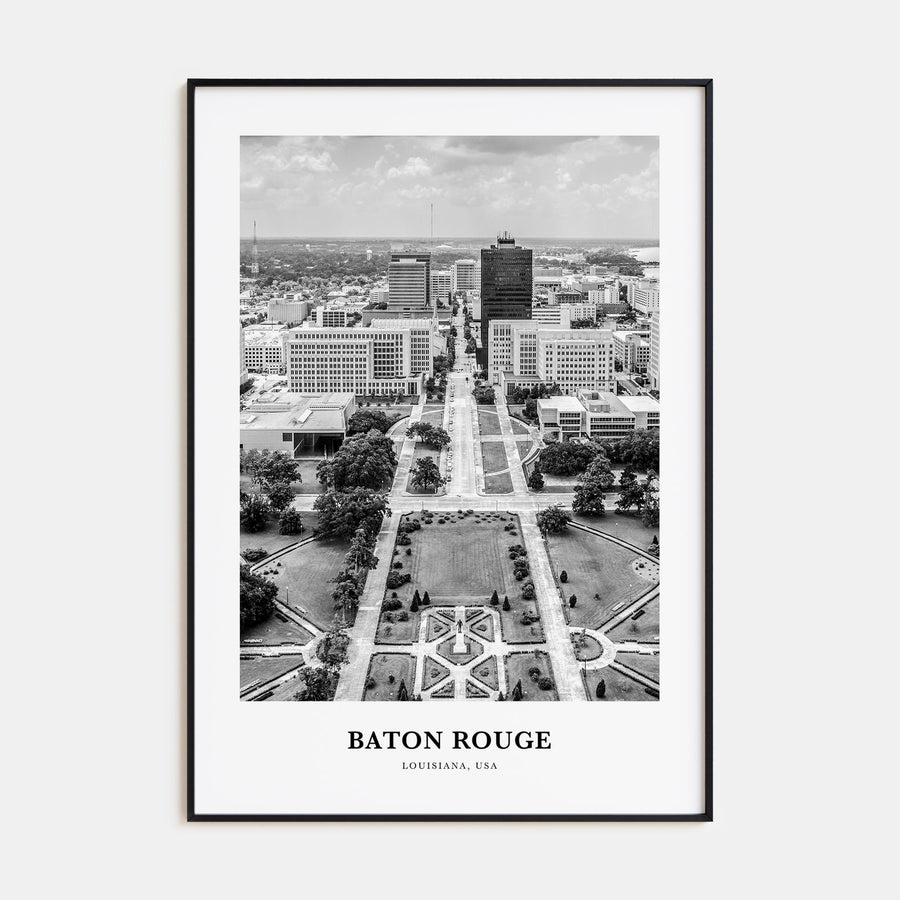 Baton Rouge Portrait B&W Poster