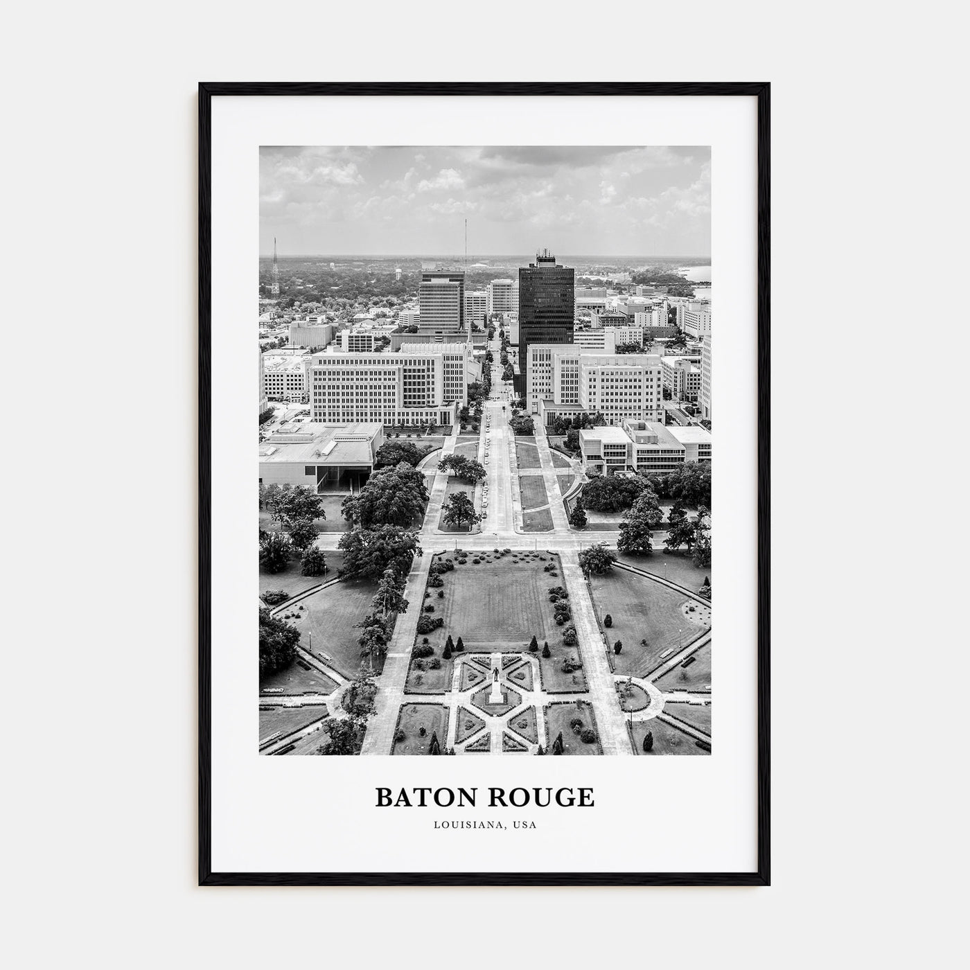Baton Rouge Portrait B&W Poster