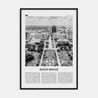 Baton Rouge Travel B&W Poster