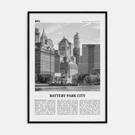 Battery Park City Travel B&W Poster