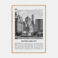 Battery Park City Travel B&W Poster