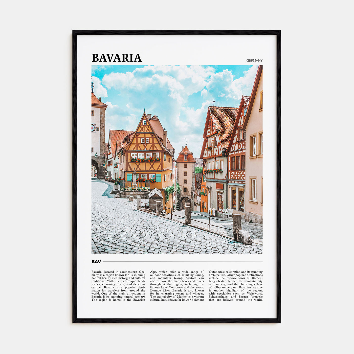 Bavaria Travel Color Poster
