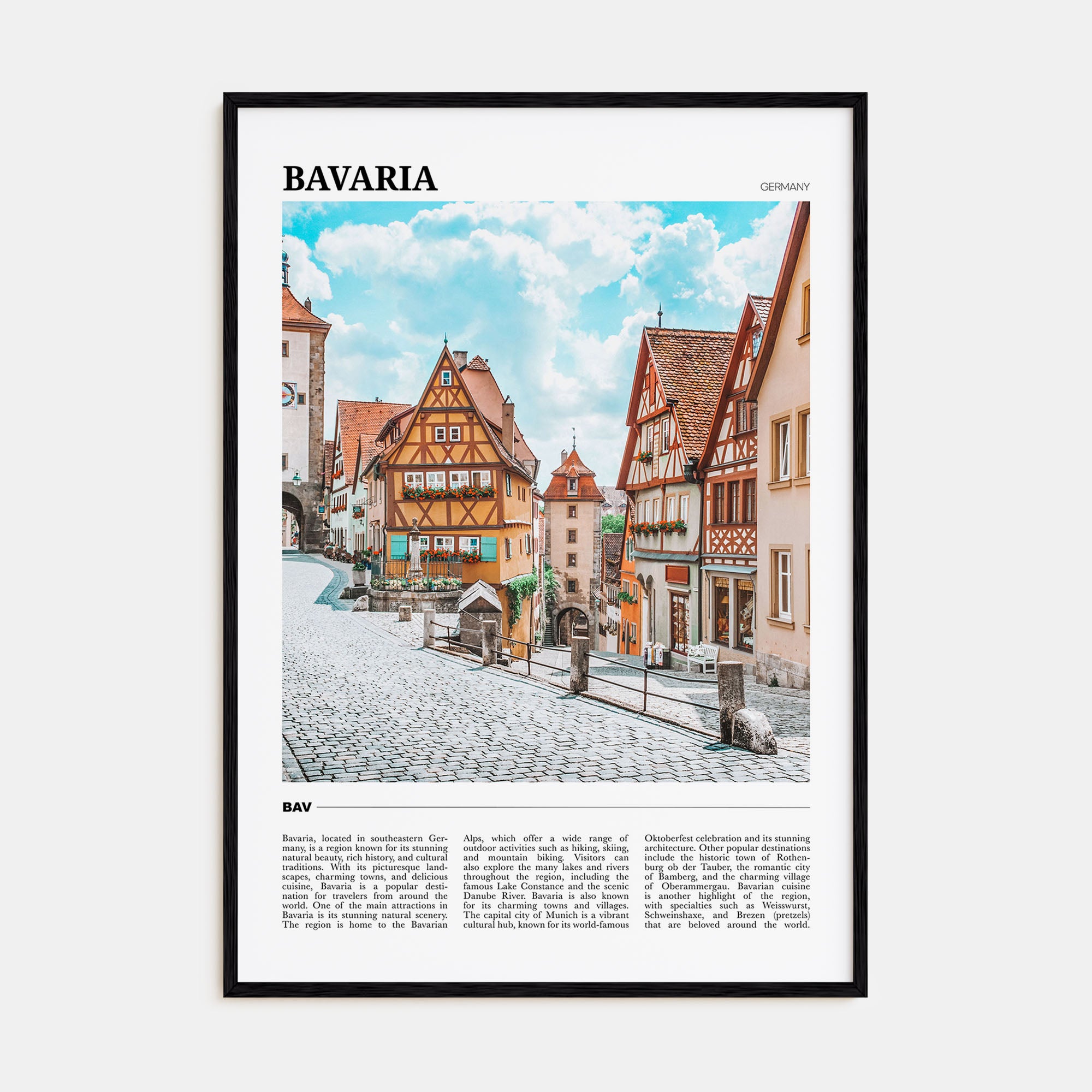 Bavaria Travel Color Poster