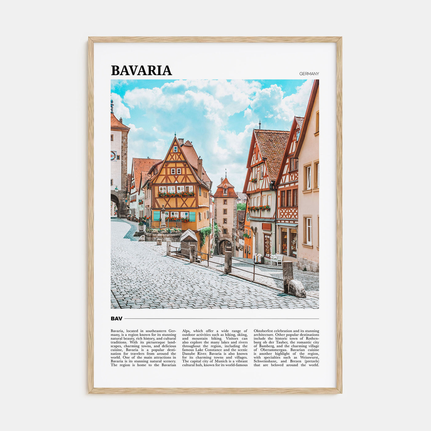 Bavaria Travel Color Poster