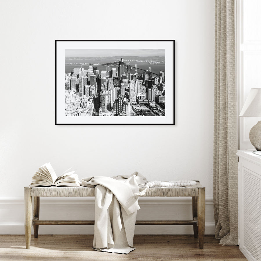Bay Area Landscape B&W Poster