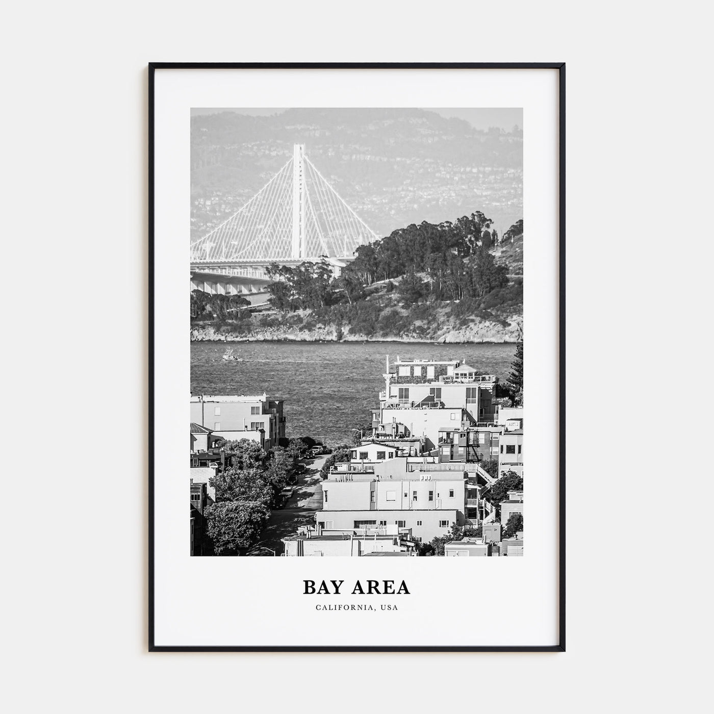 Bay Area Portrait B&W No 1 Poster