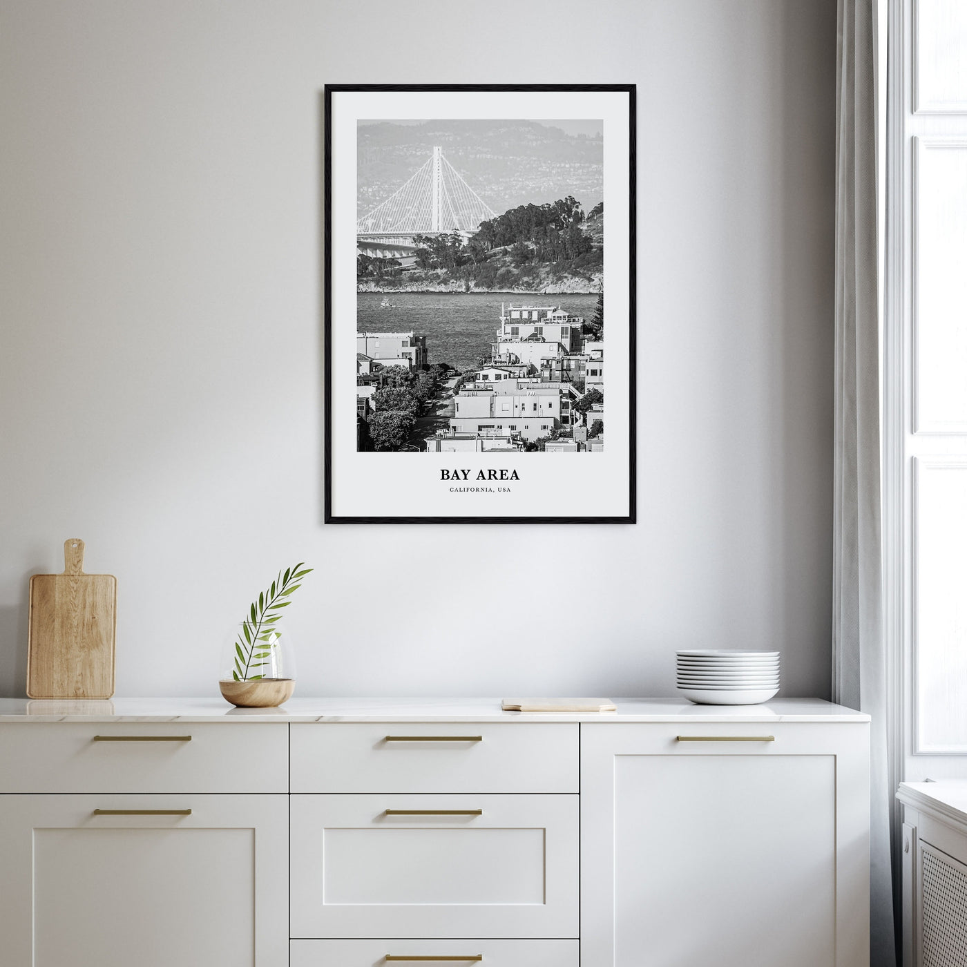 Bay Area Portrait B&W No 1 Poster