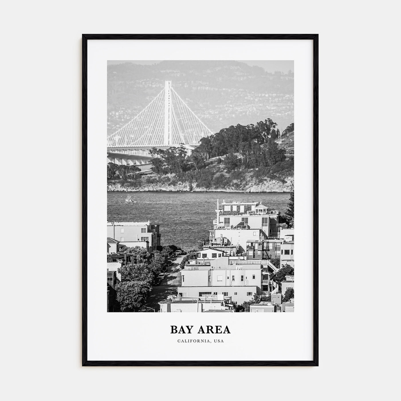 Bay Area Portrait B&W No 1 Poster