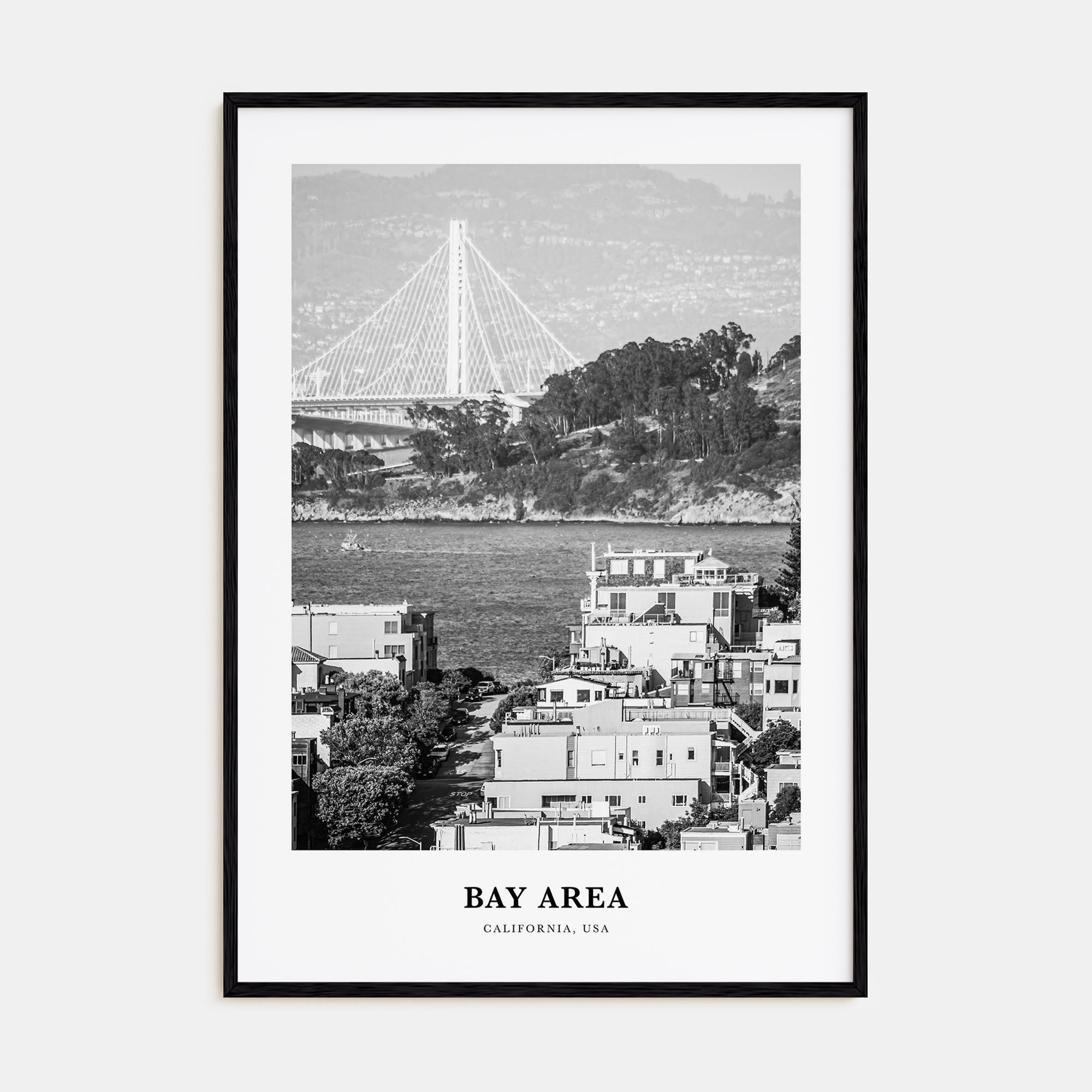 Bay Area Portrait B&W No 1 Poster