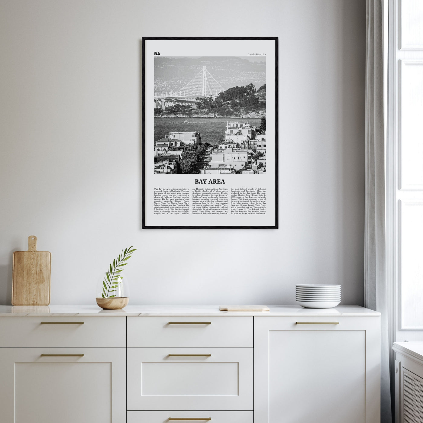 Bay Area Travel B&W No 1 Poster