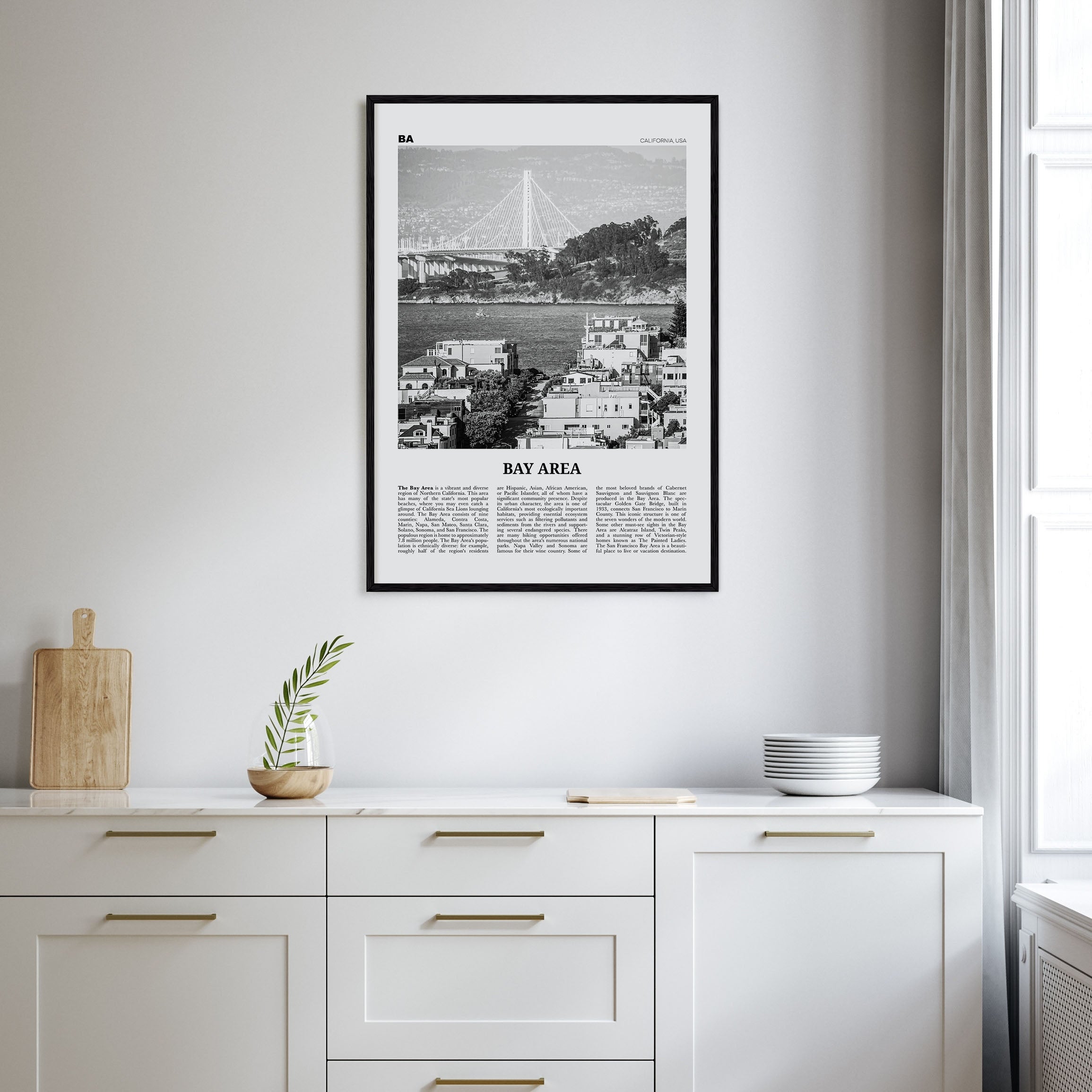 Bay Area Travel B&W No 1 Poster