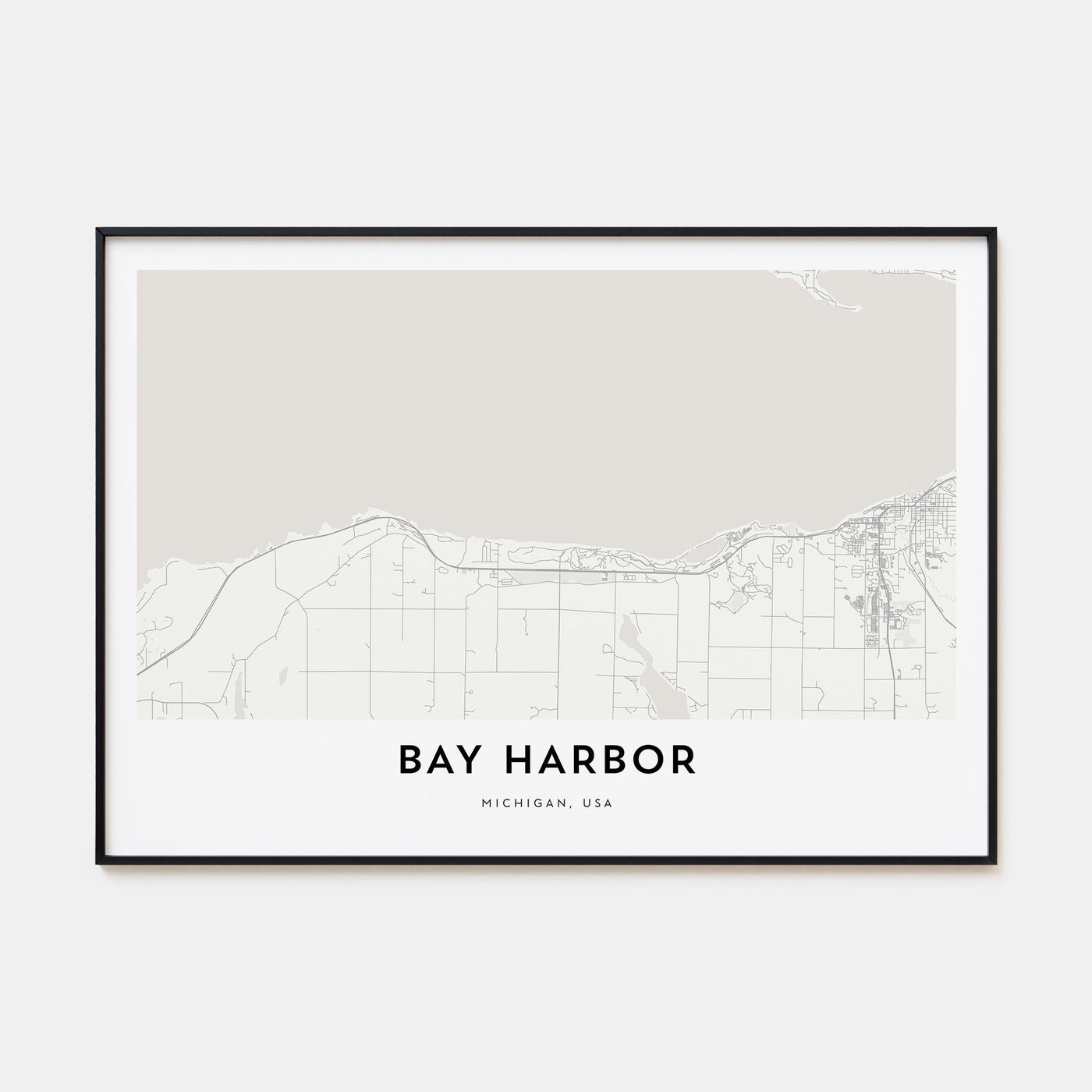 Bay Harbor Map Landscape Poster