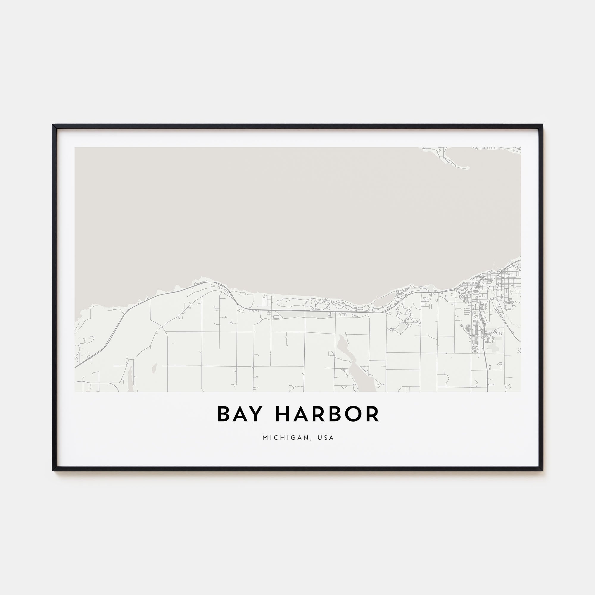 Bay Harbor Map Landscape Poster
