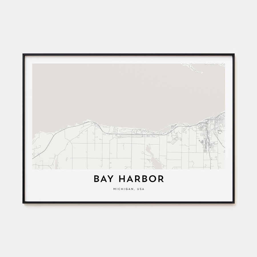 Bay Harbor Map Landscape Poster