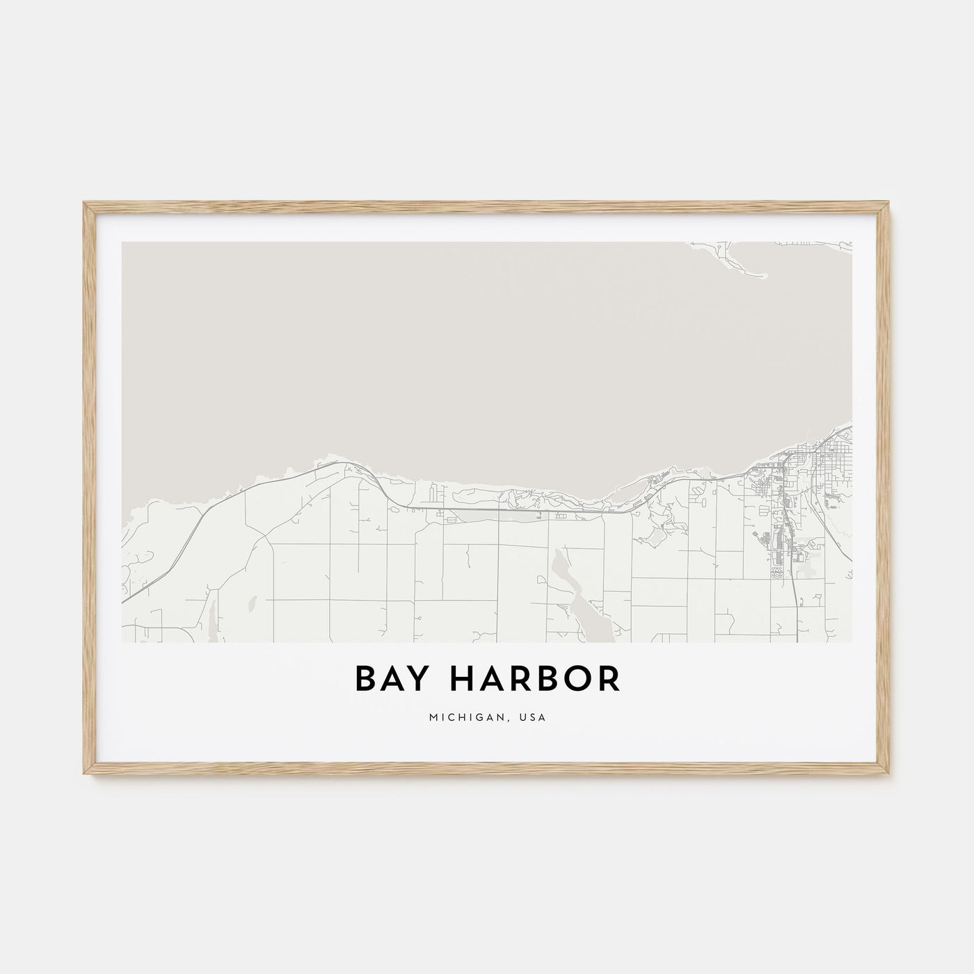 Bay Harbor Map Landscape Poster