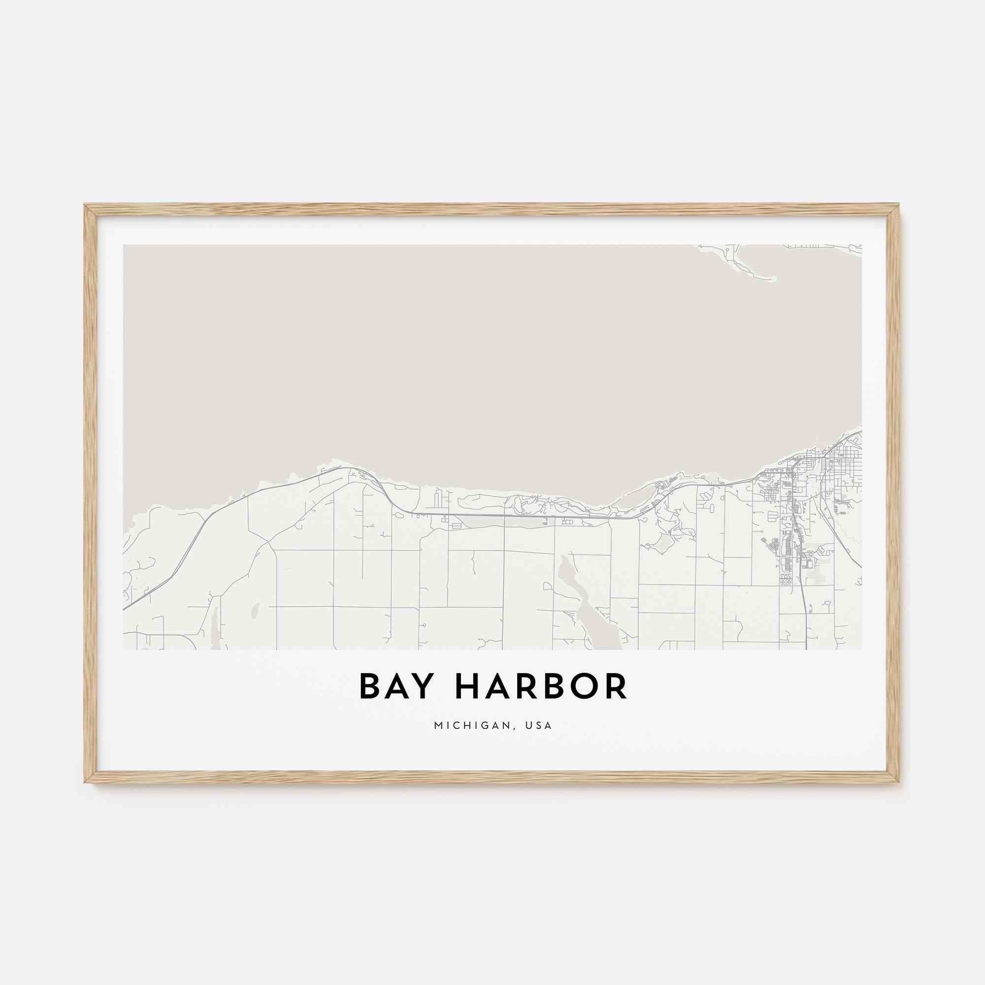 Bay Harbor Map Landscape Poster