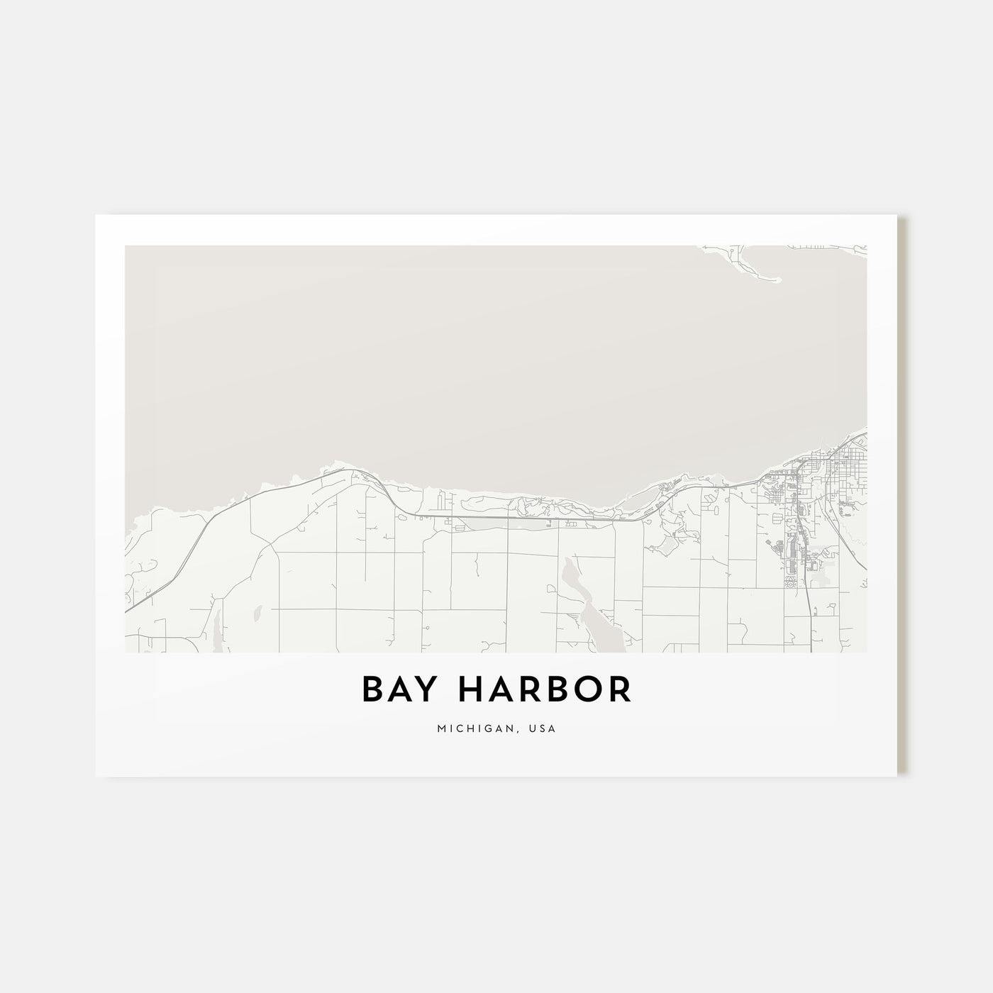Bay Harbor Map Landscape Poster