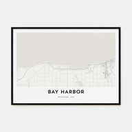 Bay Harbor Map Landscape Poster