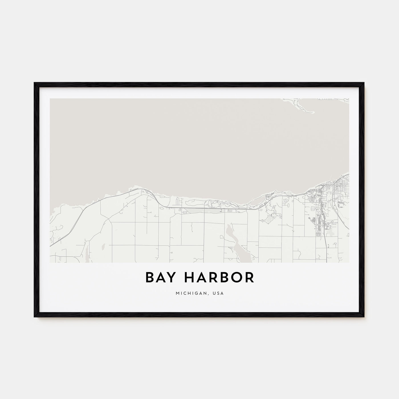 Bay Harbor Map Landscape Poster