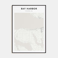 Bay Harbor Map Portrait Poster