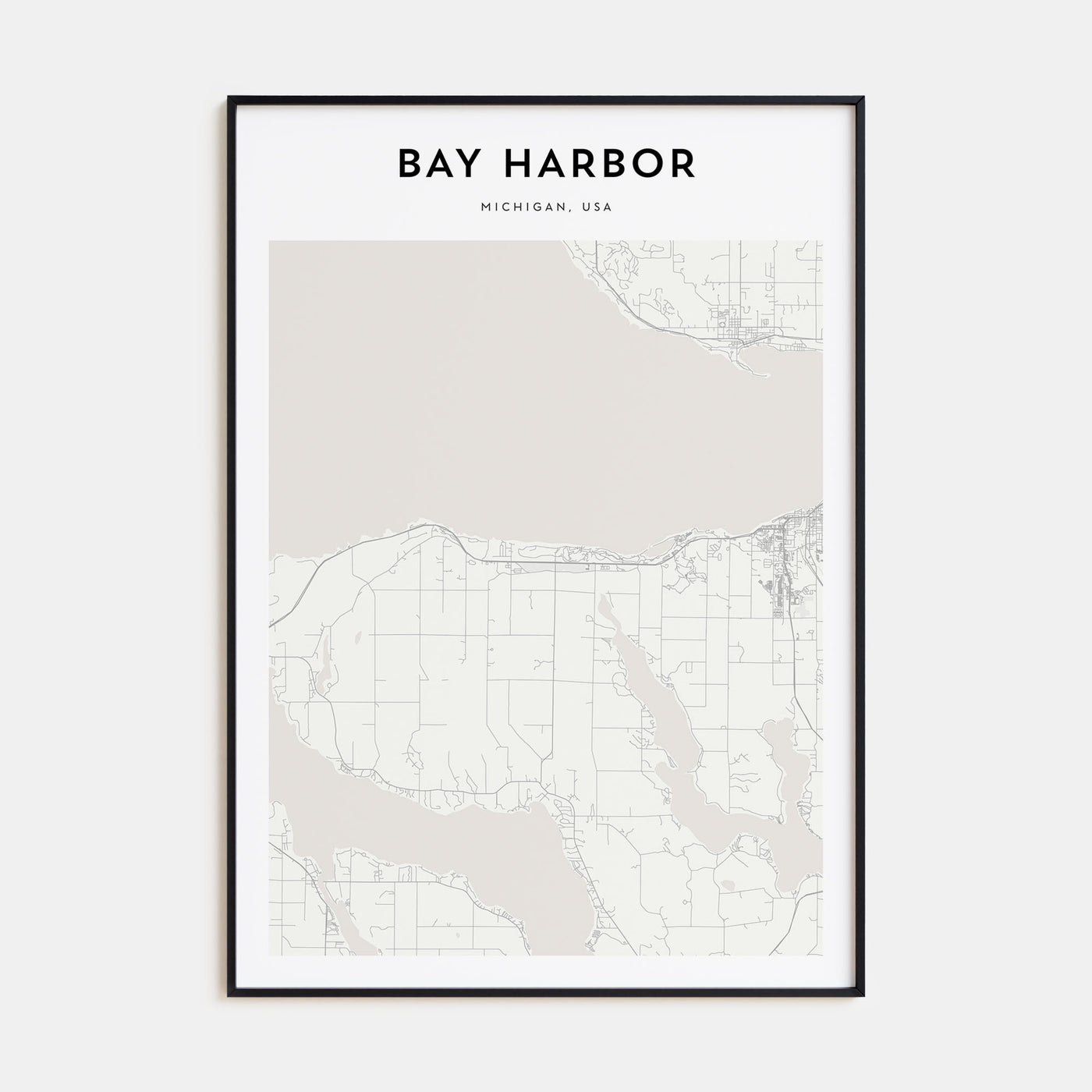 Bay Harbor Map Portrait Poster