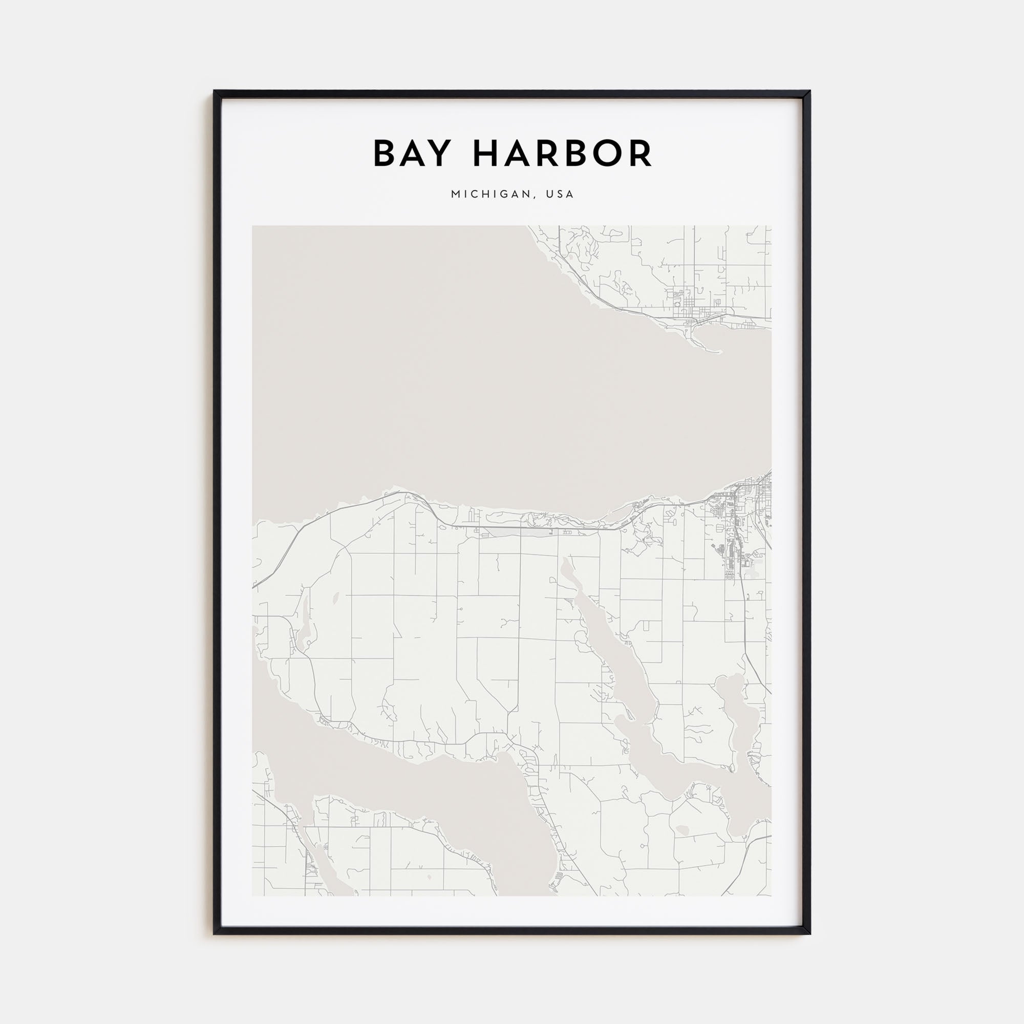 Bay Harbor Map Portrait Poster