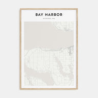 Bay Harbor Map Portrait Poster