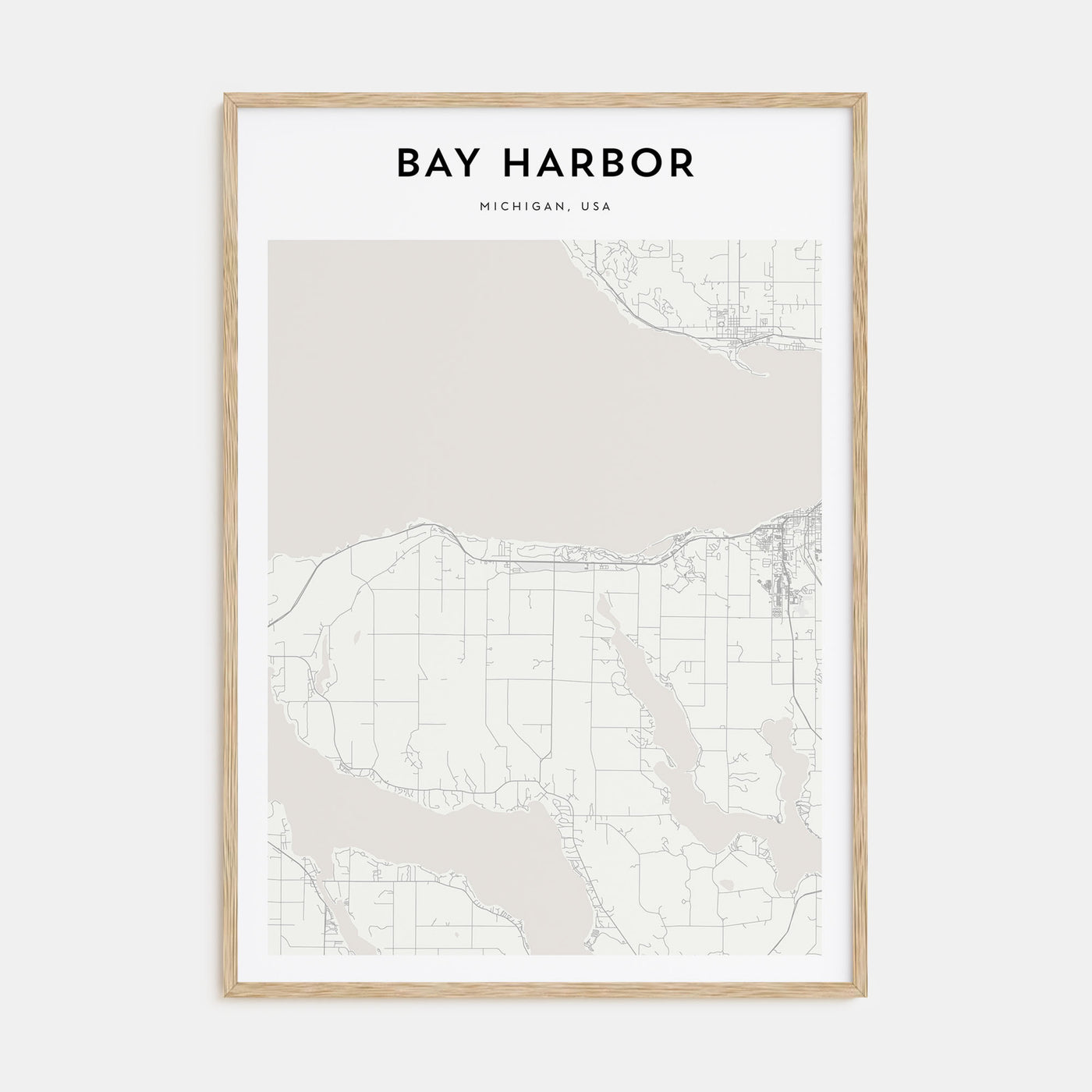 Bay Harbor Map Portrait Poster