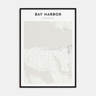 Bay Harbor Map Portrait Poster