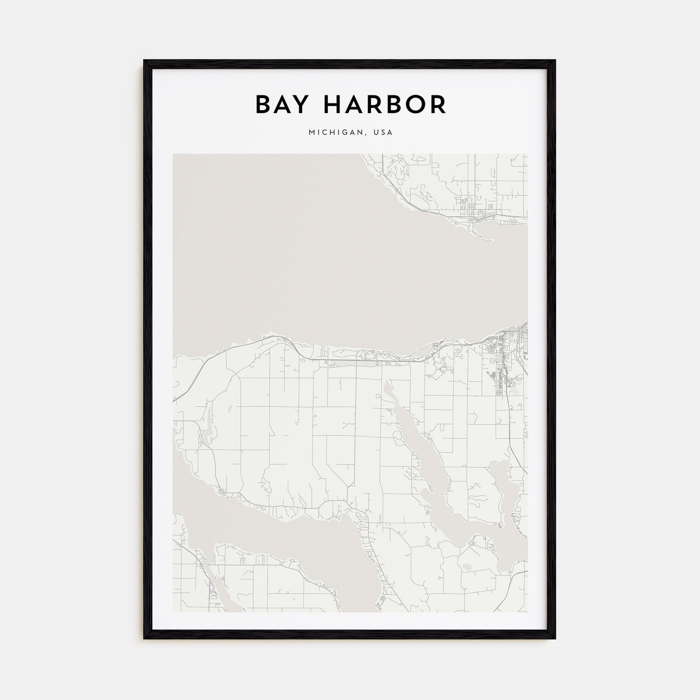 Bay Harbor Map Portrait Poster