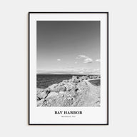 Bay Harbor Portrait B&W Poster