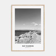Bay Harbor Portrait B&W Poster