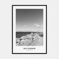 Bay Harbor Portrait B&W Poster