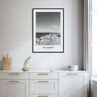 Bay Harbor Portrait B&W Poster