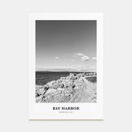 Bay Harbor Portrait B&W Poster