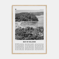 Bay of Islands Travel B&W Poster