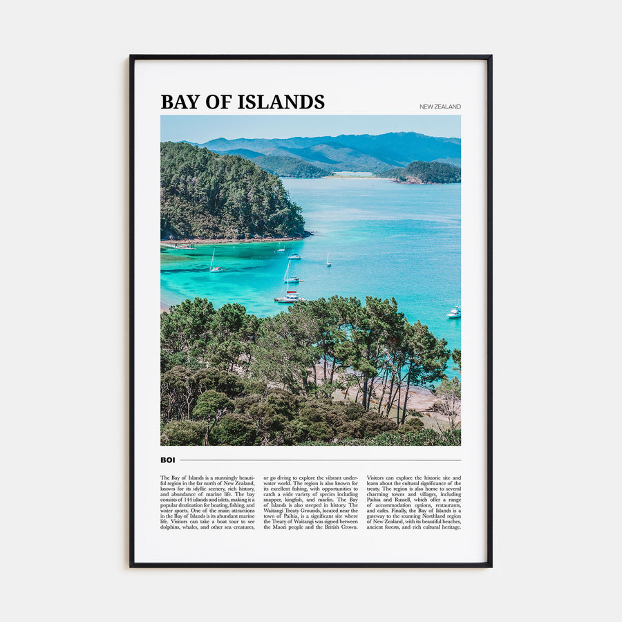 Bay of Islands Travel Color Poster
