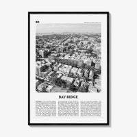 Bay Ridge Print Black and White, Bay Ridge Wall Art, Bay Ridge Poster, Bay Ridge Photo, Bay Ridge Wall Décor, Bay Ridge Map, New York, USA