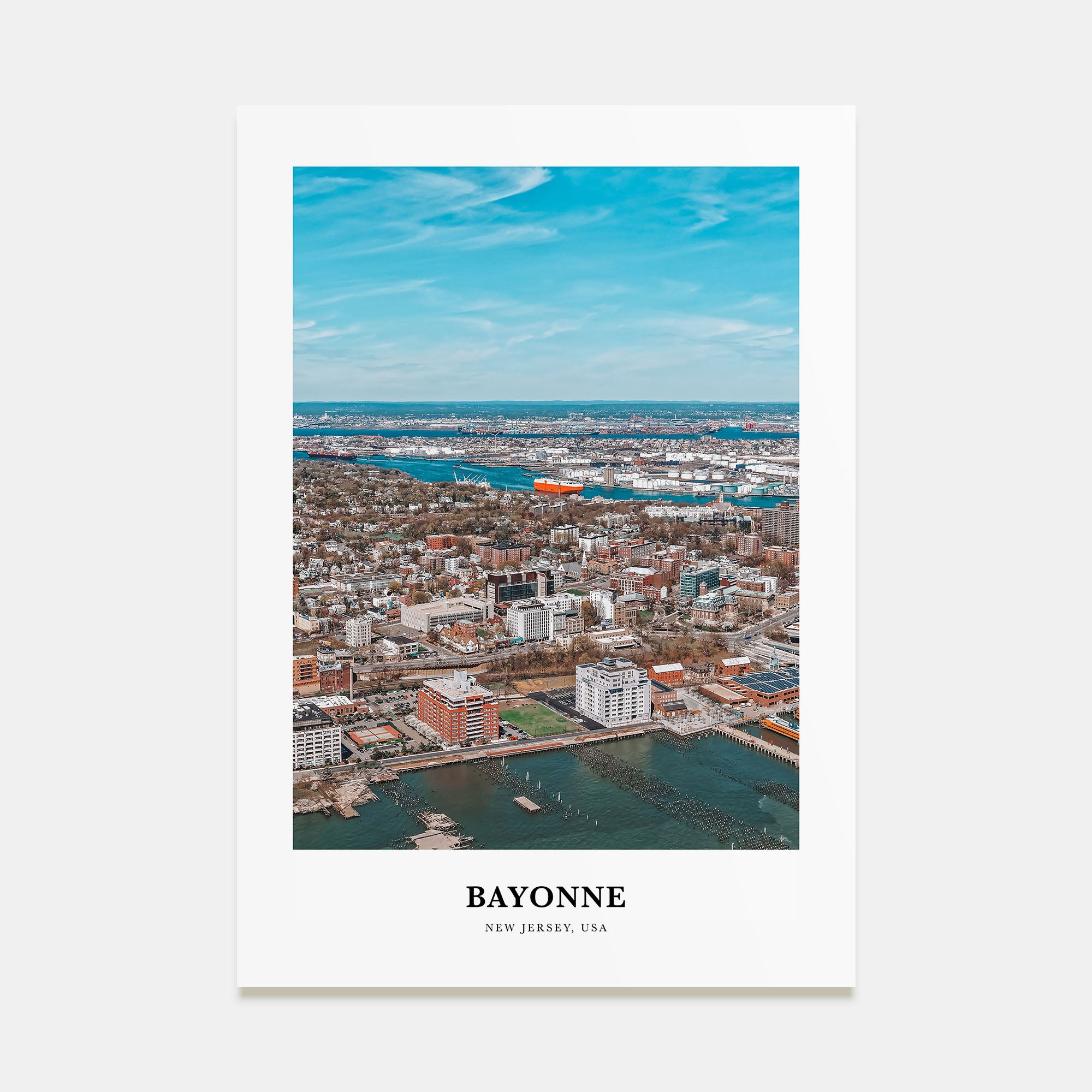 Bayonne, New Jersey Portrait Color Poster