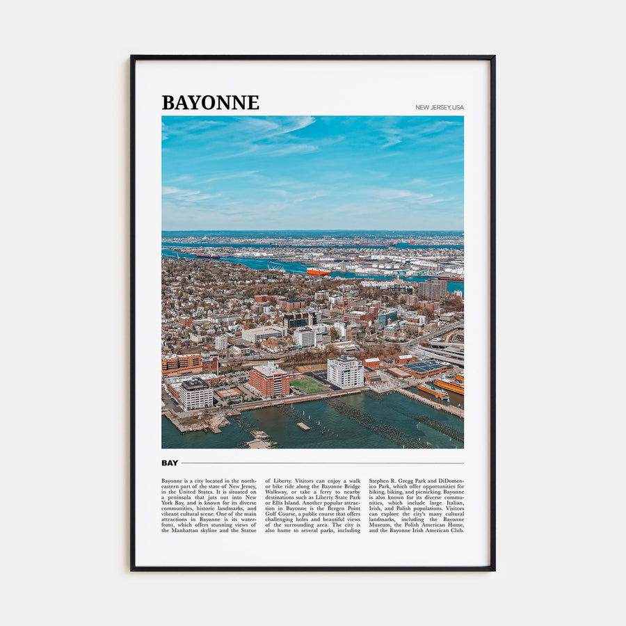 Bayonne, New Jersey Travel Color Poster