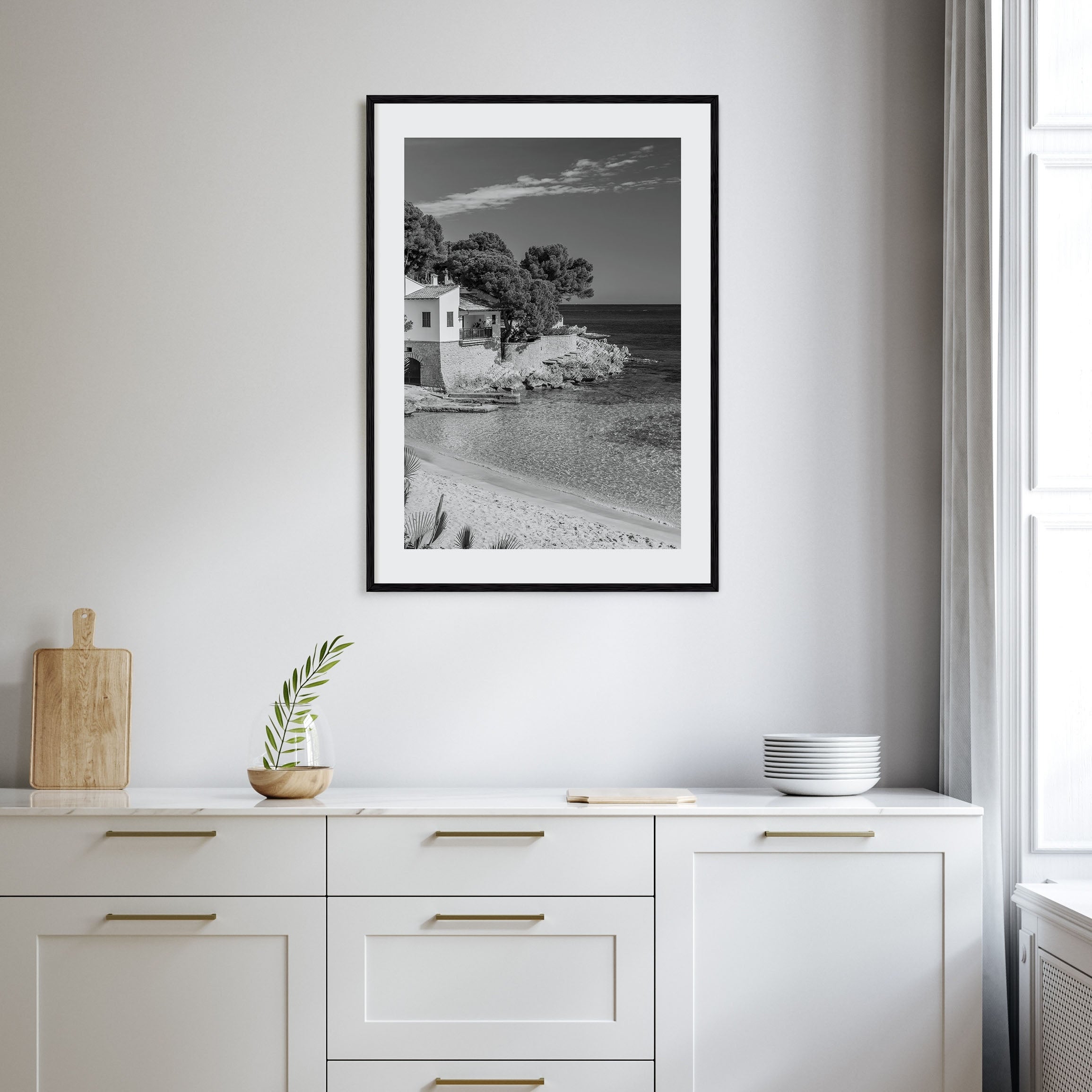 Beach House Photo B&W No 1 Poster