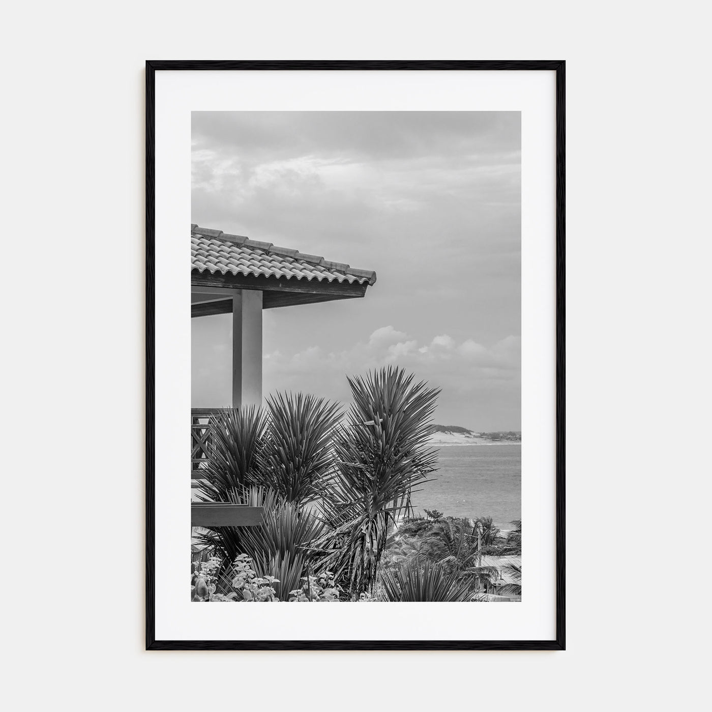 Beach House Photo B&W No 2 Poster