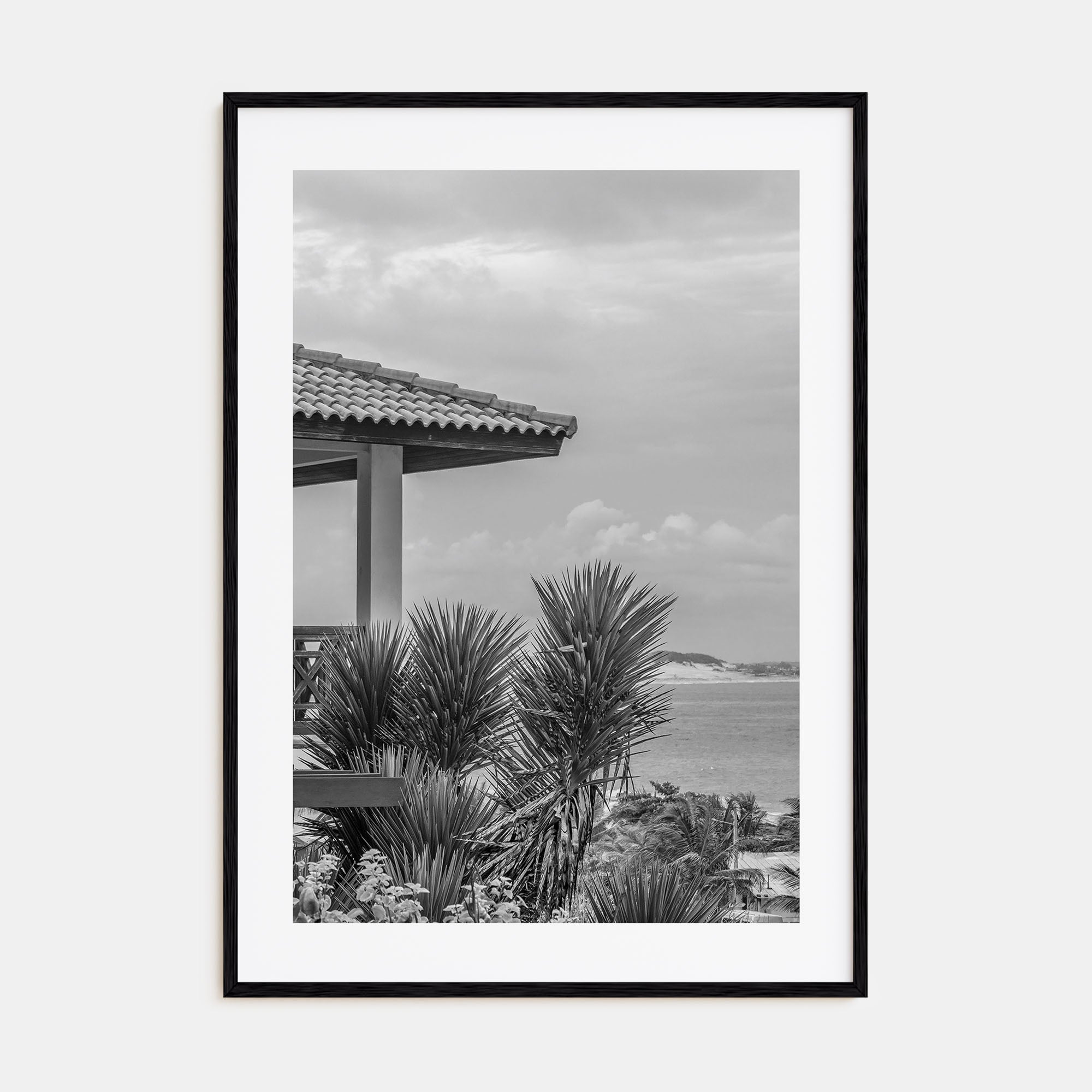 Beach House Photo B&W No 2 Poster