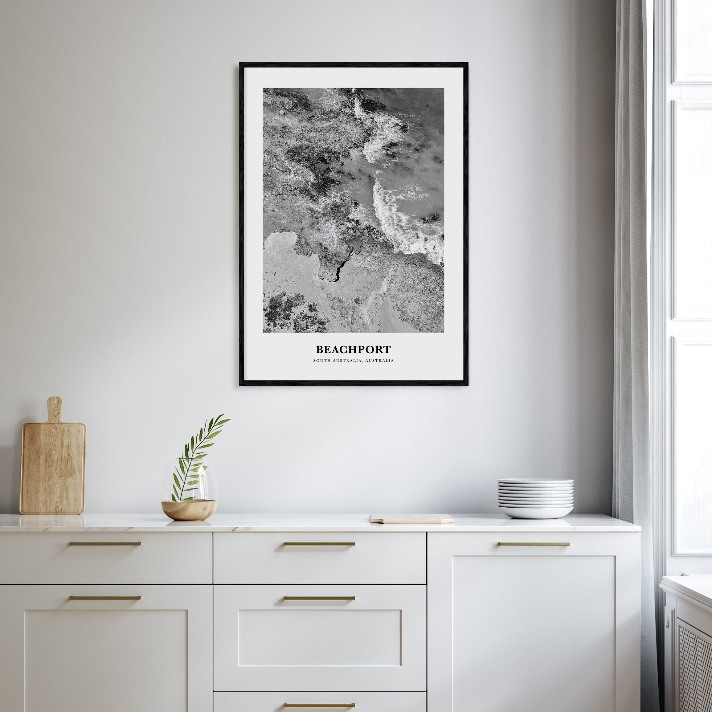 Beachport Portrait B&W No 1 Poster