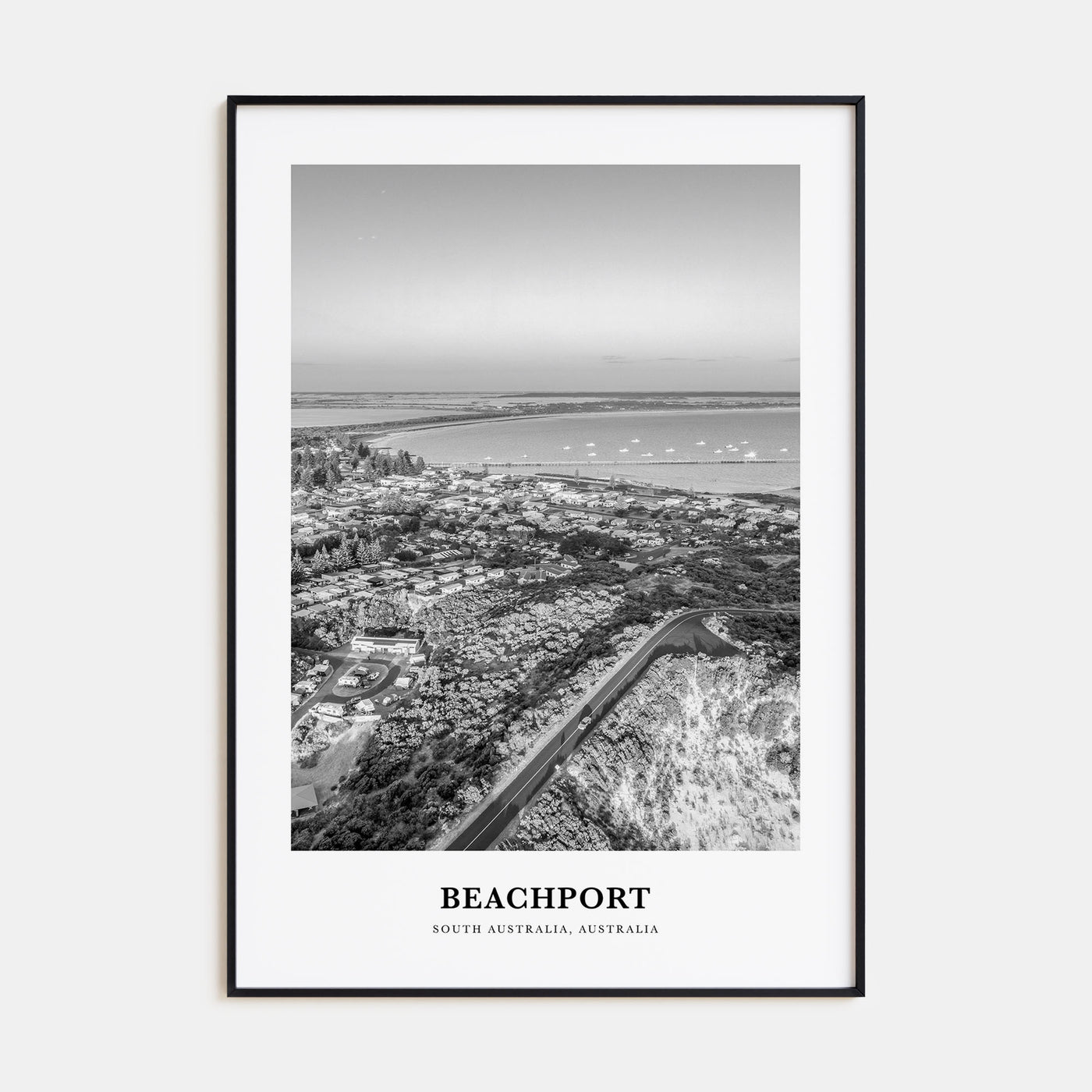 Beachport Portrait B&W No 2 Poster