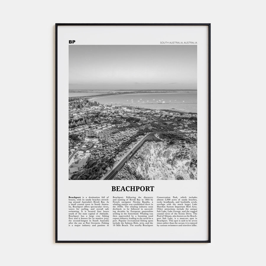 Beachport Travel B&W No 1 Poster